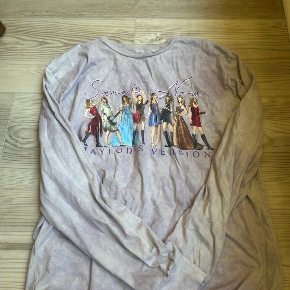 Taylor Swift Long Sleeve Tee - Purple